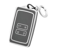 HPZPRPCEW pour Renault pour Clio pour Kadjar pour Capture pour Koleos pour Espace pour Master pour Talisman Coque Protection TPU Clé Voiture(Grey Silver)