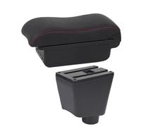 HPZPRPCEW Pour SEAT Pour Cordoba II Boîte D'accoudoir Pour SEAT Pour Cordoba II 2003 2004-2009 Console Centrale Boîte D'accoudoir Auto(B1 Noir rouge 3USB)
