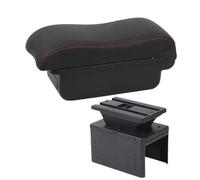 HPZPRPCEW Pour Seat Pour Leon Boîte D'accoudoir Pour Seat Pour Leon Mk2 Boîte D'accoudoir Auto Boîte De Rangement Central Pièces De Rechange Intérieur(A1 Noir rouge SANS USB)
