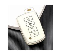 HPZPRPCEW pour Toyota pour Corolla pour Camry pour Highlander pour Auris CHR pour Avalon pour Land Cruiser Coque Clé Voiture Souple TPU(Silver White)