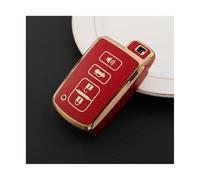 HPZPRPCEW pour Toyota pour Corolla pour Camry pour Highlander pour Auris CHR pour Avalon pour Land pour Cruiser TPU Housse Clé Voiture(Rouge)