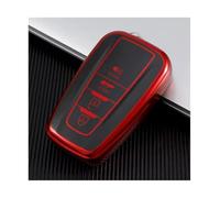 HPZPRPCEW pour Toyota pour Corolla pour Prius pour Camry C-HR RAV4 pour Altis pour Land pour Cruiser Coque Clé Voiture sans Contact TPU(Rouge,4 Boutons)