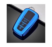 HPZPRPCEW pour Toyota pour Prius pour Camry pour Corolla pour Avalon pour Land Cruiser pour Prado Coque Clé Voiture TPU Accessoires Porte-clés(Bleu,3 Button)