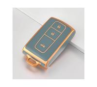 HPZPRPCEW pour Toyota pour Prius pour Corolla pour Verso pour Camry 2004-2008 Coque De Protection À 3 Boutons pour Étui Clé Voiture(Blue Gold)