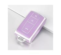 HPZPRPCEW pour Toyota pour Prius pour Corolla pour Verso pour Camry 2004-2008 Coque De Protection À 3 Boutons pour Étui Clé Voiture(Purple Silver)