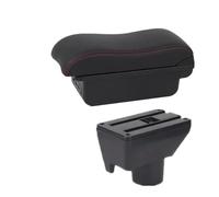 HPZPRPCEW Pour TOYOTA Pour Yaris Pour Vitz Boîte D'accoudoir Pour Voiture Boîte De Rangement Central Accessoires De Voiture Transformation Intérieure(B2 Black red 3 USB)
