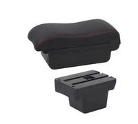 HPZPRPCEW Pour VW Pour Caddy 5 2024 Boîte D'accoudoir Boîte De Rangement D'accoudoir Boîte De Rangement Aménagement Intérieur(A2 Black red NO USB)