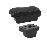 HPZPRPCEW Pour VW Pour Caddy 5 2024 Boîte D'accoudoir Boîte De Rangement D'accoudoir Boîte De Rangement Aménagement Intérieur(A2 Black white NO USB)