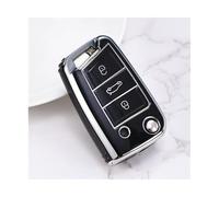 HPZPRPCEW pour VW pour Golf 7 MK7 pour Tiguan MK2 pour T-roc pour T-Cross pour Skoda pour Octavia pour Kodiaq pour Karoq Coque De Clé TPU(Noir)