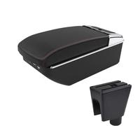 HPZPRPCEW Pour VW Pour POLO Accoudoir Pour POLO Mk5 6R Pour Vento 2012-2018 Boîte D'accoudoir Voiture Pièces Intérieures Boîte De Rangement(A1 Noir rouge 7USB)