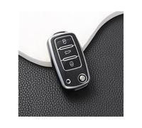 HPZPRPCEW pour VW pour Polo pour Golf pour Passat pour Tiguan pour Caddy pour Skoda pour Octavia pour Kodiaq Coque Protection Clé Voiture(Noir)