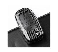 HPZPRPCEW pour VW pour Polo pour Tiguan pour Passat pour Golf 7 pour Jetta pour Skoda pour Kodiaq pour Superb pour Octavia Coque Clé Voiture(Fibre de Carbone,3 Boutons)