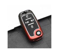 HPZPRPCEW pour VW pour Sharan pour Crafter pour Multivan Coque Alliage De Zinc Clé Voiture Couverture Complète(Rouge)