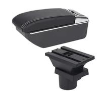 HPZPRPCEW Pour VW UP Pour S&koda Pour Citigo Pour VW UP Pour Seat Mii Accoudoir Auto Boîte De Rangement Rehaussable Détails Intérieurs(D3 Noir blanc Sans USB)