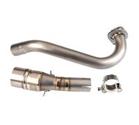 HPZPRPCEW Pour Y&amaha XMAX300 2017 2018 2019 2020 2021 2022 2023 2024 Collecteur D'échappement Avant 51 Mm En Alliage D'acier Inoxydable Et Titane(Titanium Alloy C)