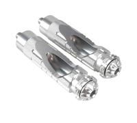 HPZPRPCEW Repose-pieds de Moto Antidérapants Efficaces Arrière Motos Pattes Filetées Pédales(Argent)