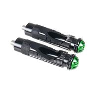 HPZPRPCEW Repose-pieds de Moto Antidérapants Efficaces Arrière Motos Pattes Filetées Pédales(Black-Green)