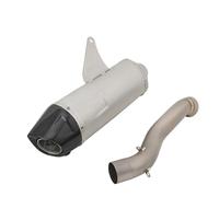 HPZPRPCEW Silencieux D'échappement DB Killer En Carbone Pour Moto pour CFMOTO 800MT CF 800-5A 2021 2022(Argent)