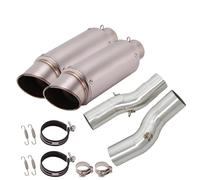 HPZPRPCEW Silencieux D'échappement Double Intermédiaire Pour Moto Pour Suzuki Pour Hayabusa GSXR1300 GSXR 1300 2021 2022 2023(Style D)