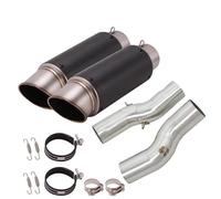 HPZPRPCEW Silencieux D'échappement Double Intermédiaire Pour Moto Pour Suzuki Pour Hayabusa GSXR1300 GSXR 1300 2021 2022 2023(Style F)