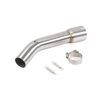 HPZPRPCEW Silencieux D'échappement Intermédiaire Pour Moto Pour Y&amaha Pour Fazer FZ1 FZ1N FZ1000 FZ 1 1N 1000 2006 2007-2012 2013 2014 2015(Argent)
