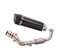 HPZPRPCEW Silencieux D'échappement Moto Pour Aerox 155 NVX 155 NVX 125 Pour Aerox155 NVX 155 125 Avec Modification Du Tuyau Liaison Avant 51 Mm(Style C)