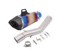 HPZPRPCEW Silencieux D'échappement Pour Moto Avec Collecteur Central Amovible Et DB Killer Pour Voge 500DS 500R LX500DS 2019-2020(Style F)