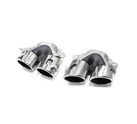HPZPRPCEW Silencieux D'échappement Quadruple En Acier Inoxydable Pour Mercedes Pour Benz W177 C118 CLA35 X247 GLB35 CLA45S Modifiée(Argent)