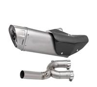 HPZPRPCEW Système De Section Centrale Tuyau De Liaison Intermédiaire Silencieux D'échappement Moto Pour YZF-R1 R1 2015 2016-2021 2022(Style F 480MM)