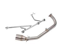 HPZPRPCEW Système D'échappement De Moto À Enfiler Tuyau De Liaison De Connexion Avant En Acier Inoxydable Modifié Pour Sym GR125 GR150