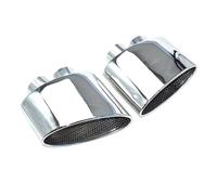 HPZPRPCEW Tuyau D'échappement Pour A6 A7 C8 Modification RS6 RS7 2019-2024 Embout De Silencieux À Gros Alésage En Acier Inoxydable Noir(Silver double tube)