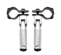 HPZPRPCEW Une Paire Pédales Pliables Aluminium CNC Pour Pièces Motos Rearset Appui-pied Pliable Pour Motos Vélos Cyclomoteurs Karts(Argent)