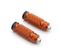 HPZPRPCEW Universal 8mm Pour Ducati Pour Monster 696 796 1100 S2R S4R S4RS Pédale De Motocyclette Repose Pieds Arrière FootPeg(Orange)