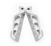 HPZPRPCEW Universal CNC Pédales De Pied En Alliage D'Aluminium Pour Yamaha Pour Nmax Pour Xmax Pour Tmax R1 R3 MT03 NVX155 Motocyclette Scooter Repose-Pieds(Argenté)