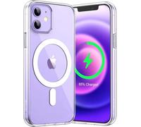 HQ-CLOUD Coque Magnétique pour iPhone 12 Mini 5,4", Compatible avec MagSafe, Dos Anti Rayures, Transparent