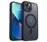 HQ-CLOUD Coque Mat Magnétique pour iPhone 13, Compatible avec MagSafe, Protection d'objectif,Etui Translucide Mat Arrière Antichoc
