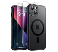 HQ-CLOUD Coque Mat Magnétique pour iPhone 13 Mini,Compatible avec MagSafe,Protection d'objectif, Coque Translucide Mat Arrière Antichoc