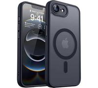 Coque Mat Magnétique pour iPhone 16E/SE4 2025, Compatible avec MagSafe, Protection d'objectif ,Coque Translucide Arrière Antichoc