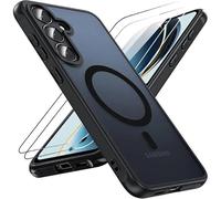 HQ-CLOUD® Coque Mat Magnétique pour Samsung Galaxy A36 5G avec 2 Verre Trempé, Compatible avec MagSafe, Protection d'objectif,Etui Translucide Mat Arrière Antichoc