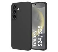 HQ-CLOUD® Coque Mat Noir pour Samsung Galaxy S25 5G, Étui Housse Arrière Souple en TPU Silicone