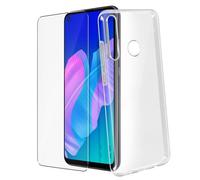 HQ-CLOUD® Coque pour Huawei P40 Lite E Transparente Silicone en Gel TPU Souple + 2 Verre trempé Film Protection écran - Anti Rayures - Ultra Résistant Dureté 9H