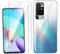 HQ-CLOUD® Coque pour XiaoMi Redmi 10 transparente Silicone en Gel TPU Souple + 2 Verre trempé Film Protection écran - Anti Rayures - Ultra Résistant Dureté 9H