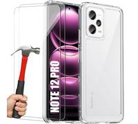 HQ-CLOUD® Coque pour Xiaomi Redmi Note 12 Pro 5G / Poco X5 Pro 5G (NON Note 12 Pro 4G) Transparente TPU Souple + 2 Verre trempé Anti Rayures - Ultra Résistant Dureté 9H