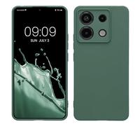 HQ-CLOUD Coque pour Xiaomi Redmi Note 13 Pro 5G (Pas pour 4G),Silicone Liquide Intérieur Microfibre Vert Fonce