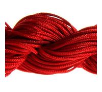 HQ-CLOUD Lot 30 Mètres Fil Nylon Cordon Bijoux 1 mm pour Création Shamballa - Rouge