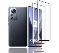 HQ-CLOUD LOT DE 2 Verre Trempé Pour Xiaomi Mi 12/Xiaomi Mi 12X .Film de Protection d'écran Couverture Complète Noir - Anti Rayures - Ultra Résistant Dureté 9H