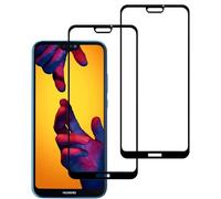 HQ-CLOUD® Lot de 2 Verres Trempés Pour Huawei P20 Lite .Film de Protection d'écran Couverture Complète Noir - Anti Rayures - Ultra Résistant Dureté 9H