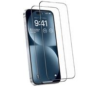 HQ-CLOUD® Lot de 2 Verres Trempés Pour iPhone 15 Pro (6,1") .Film de Protection d'écran Couverture Complète Noir - Anti Rayures - Ultra Résistant Dureté 9H