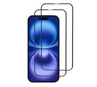 HQ-CLOUD Lot de 2 Verres Trempés Pour iPhone 16 Plus - Film de Protection d'écran Couverture Complète Noir - Anti Rayures - Ultra Résistant Dureté 9H