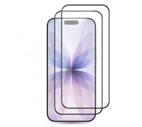 HQ-CLOUD Lot de 2 Verres Trempés Pour iPhone 17 - Film de Protection d'écran Couverture Complète Noir - Anti Rayures - Ultra Résistant Dureté 9H